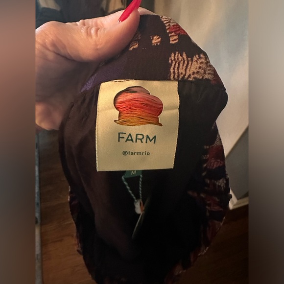 Farm Rio - Medium Ainika Tapestry Maxi Skirt Blue Red Tiered Ruffle Boho NWT - Picture 6 of 7